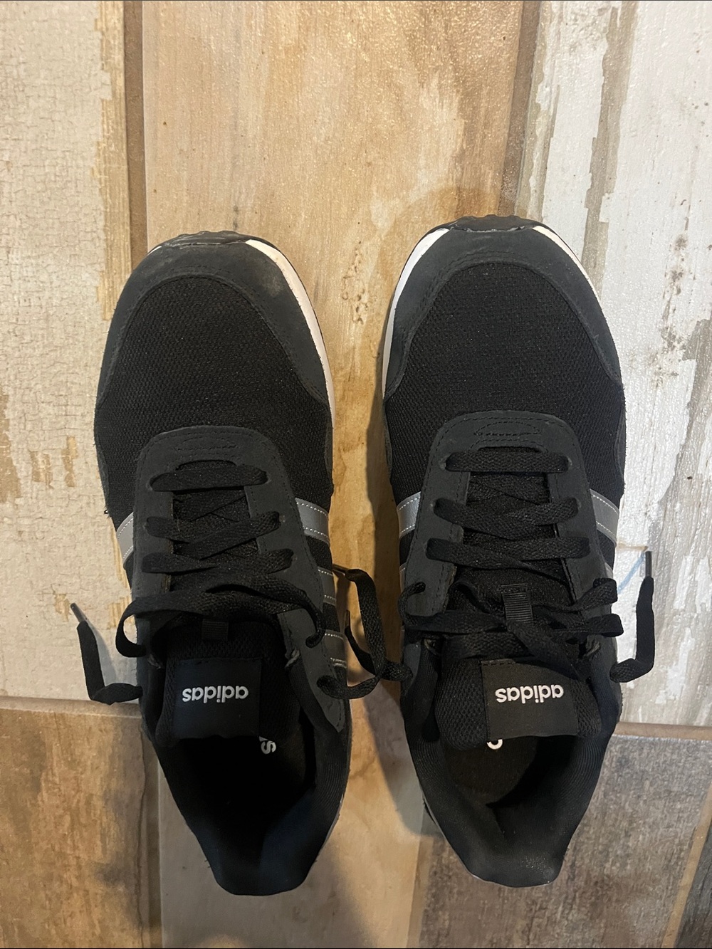 adidas Black and silver minimalist Athletic Sneakers